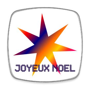ETOILE. ETOILES. STAR. FÊTE. ANNIVERSAIRE. NOËL - Magnet carré - blanc - Devant