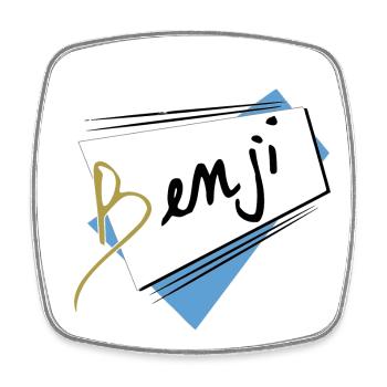 Benji - Square fridge magnet - white - Front