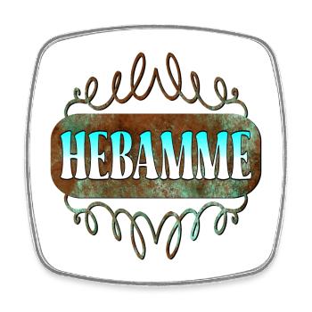 HEBAMMENBERUF GEBURTSHILFE - DANKE HEBAMME - Viereckiger Kühlschrankmagnet - Weiß - Vorne