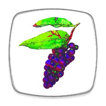 Beeren, Blätter, küchenmotive - Viereckiger Kühlschrankmagnet - Weiß - Vorne