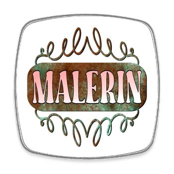 BERUF MALERIN - Viereckiger Kühlschrankmagnet - Weiß - Vorne