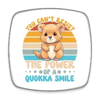 Le pouvoir du quokka : les sourires - Magnet carré - blanc - Devant