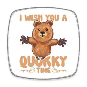 Je te souhaite un bon moment Quokka - Magnet carré - blanc - Devant