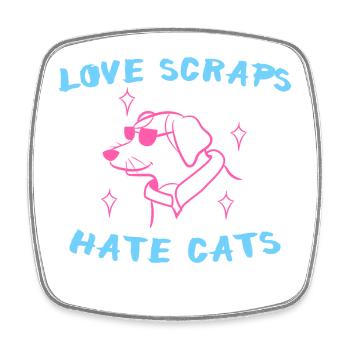 Dog Favorite Animal Pets Cat Statement - Square fridge magnet - white - Front