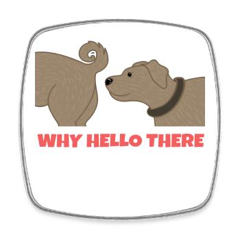 Dog Statement Cuddly Toy Pet Pet - Square fridge magnet - white - Front
