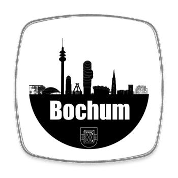 Bochum Transpaerenz Skyline - Square fridge magnet - white - Front