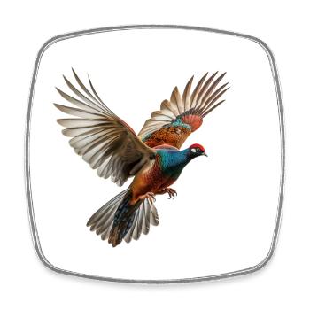 Fasan Geschenk Vogel Natur Tier Rebhuhn Wachtel - Viereckiger Kühlschrankmagnet - Weiß - Vorne