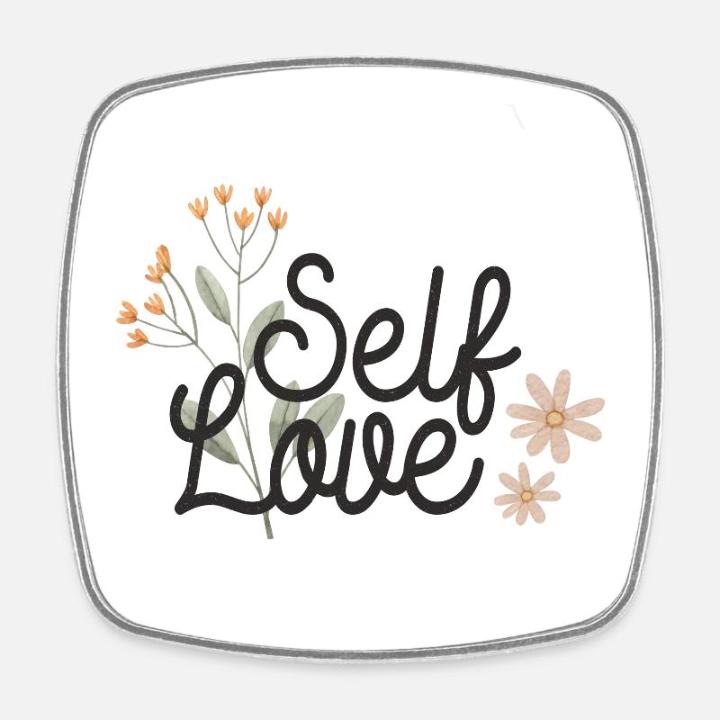 Self Love - Square fridge magnet - white