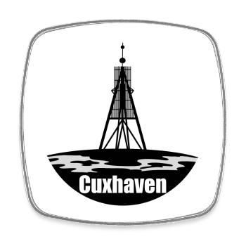 Cuxhaven Transparency Skyline - Square fridge magnet - white - Front