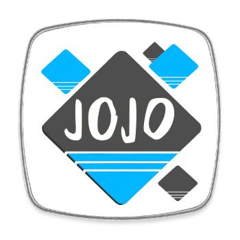 Jojo - Viereckiger Kühlschrankmagnet - Weiß - Vorne