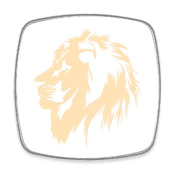 King of the Cats (sand) - Square fridge magnet - white - Front