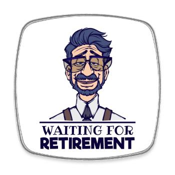 Ruhestand Senior Rentner Pensionist Rente Freiheit - Viereckiger Kühlschrankmagnet - Weiß - Vorne