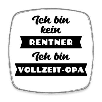 Ruhestand Statement Senior Job Pensionist Freizeit - Viereckiger Kühlschrankmagnet - Weiß - Vorne