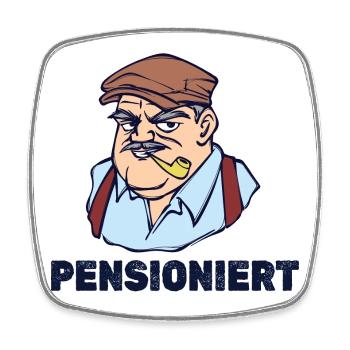 Abschied Senior Ruhestand Lebensabend Rente Spruch - Viereckiger Kühlschrankmagnet - Weiß - Vorne