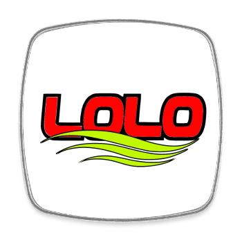 Lolo - Magnet carré - blanc - Devant