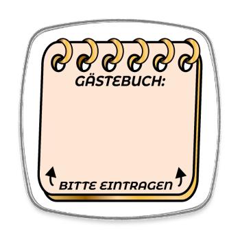 Geburtstag Gästeliste Gästebuch Party Geschenk - Viereckiger Kühlschrankmagnet - Weiß - Vorne