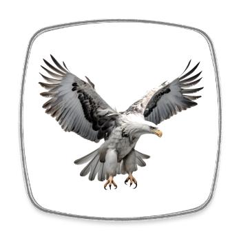 Adler Majestätischer Greifvogel Steinadler - Viereckiger Kühlschrankmagnet - Weiß - Vorne