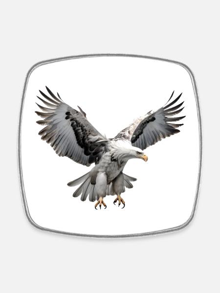 Eagle Majestic Bird of Prey Golden Eagle - Square fridge magnet - white