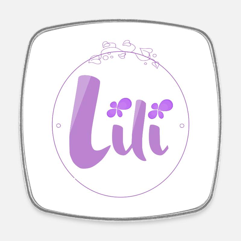 Lili - Magnet carré - blanc