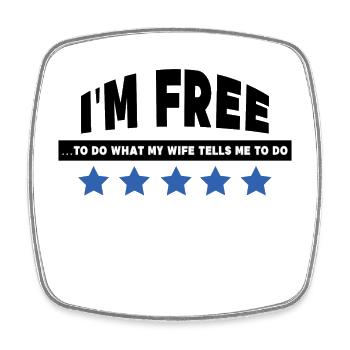 Freedom Leisure Job Senior Statement Retirement - Square fridge magnet - white - Front