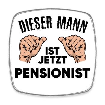 Ruhestand Statement Auszeit Senior Rente Abschied - Viereckiger Kühlschrankmagnet - Weiß - Vorne