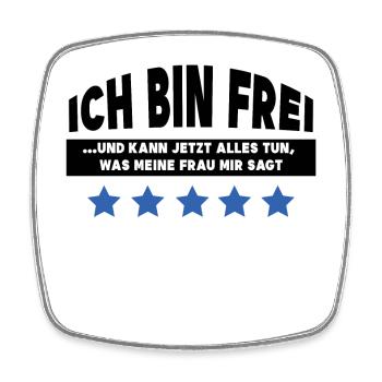 Senior Statement Ruhestand Job Pensionist Freiheit - Viereckiger Kühlschrankmagnet - Weiß - Vorne