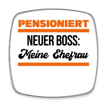 Ruhestand Statement Karriere Job Senior Pensionist - Viereckiger Kühlschrankmagnet - Weiß - Vorne