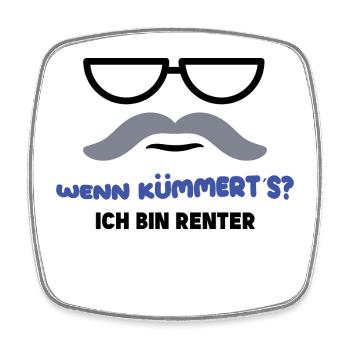 Ruhestand Statement Pensionist Pension Abschied - Viereckiger Kühlschrankmagnet - Weiß - Vorne