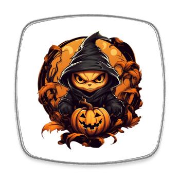 Pumpkin Ninja - Square fridge magnet - white - Front