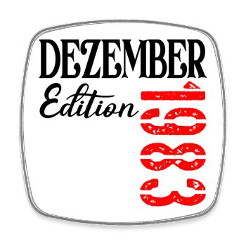 43. Geburtstag Dezember - 1983 Dreiundvierzig - Viereckiger Kühlschrankmagnet - Weiß - Vorne