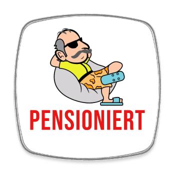 Pensionierung Spruch Senior Ruhestand Pensionär - Viereckiger Kühlschrankmagnet - Weiß - Vorne