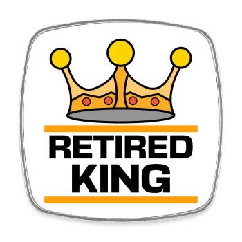 Ruhestand Pensionist Statement Senior Freiheit - Viereckiger Kühlschrankmagnet - Weiß - Vorne