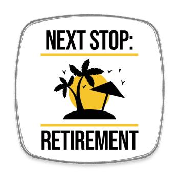 Retirement Senior Statement Farewell Freedom - Square fridge magnet - white - Front