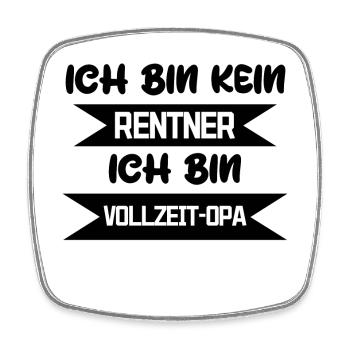 Senior Job Statement Ruhestand Pensionist Rente - Viereckiger Kühlschrankmagnet - Weiß - Vorne