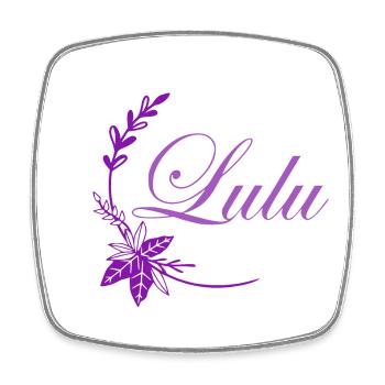 Lulu - Square fridge magnet - white - Front