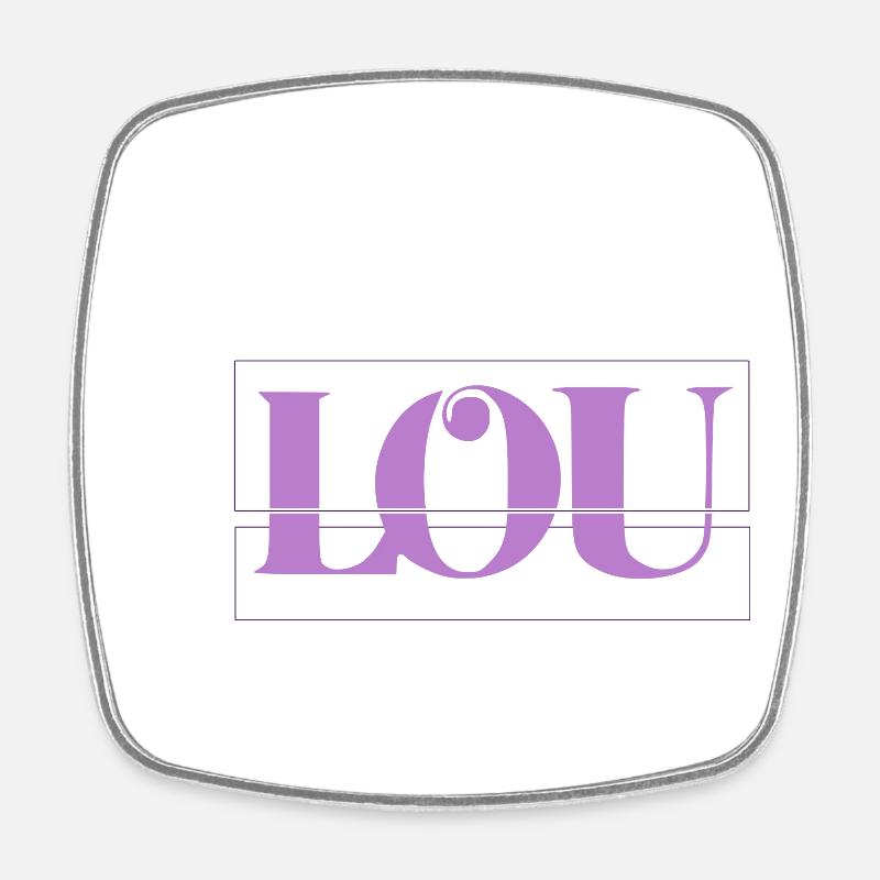 Lou - Viereckiger Kühlschrankmagnet - Weiß