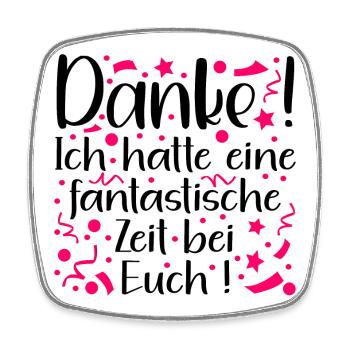 ABSCHIED TEAM LETZTER TAG DANKESCHÖN FANTASTISCH - Viereckiger Kühlschrankmagnet - Weiß - Vorne