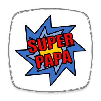 NOËL. ANNEE. ANNIVERSAIRE. RETRAITE. PAPA. MAMAM. - Magnet carré - blanc - Devant