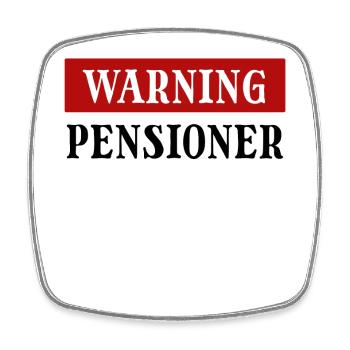 Pensionist Ruhestand Statement Senior Abschied - Viereckiger Kühlschrankmagnet - Weiß - Vorne