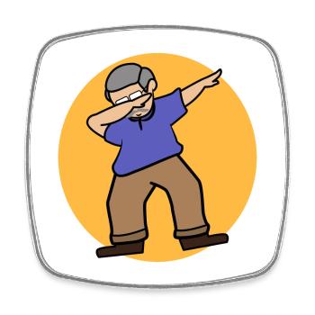 Retirement Senior Statement Leisure Retiree - Square fridge magnet - white - Front