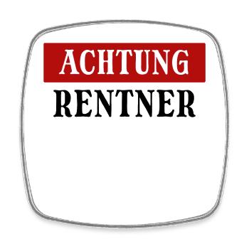 Abschied Ruhestand Statement Rentner Freiheit - Viereckiger Kühlschrankmagnet - Weiß - Vorne