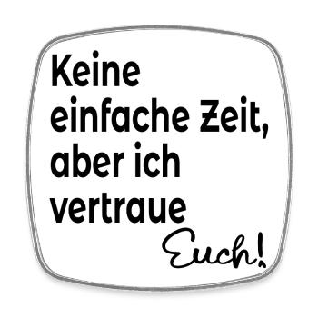 KRISE VERTRAUEN ZUSPRUCH TEAM GRUPPE - Viereckiger Kühlschrankmagnet - Weiß - Vorne