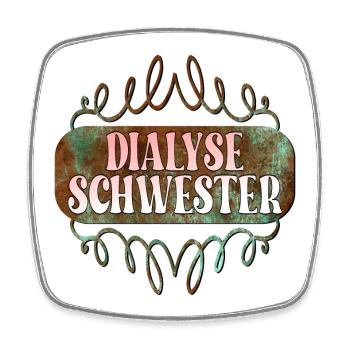 DIALYSESCHWESTER - Fachkraft für Dialyse - Viereckiger Kühlschrankmagnet - Weiß - Vorne