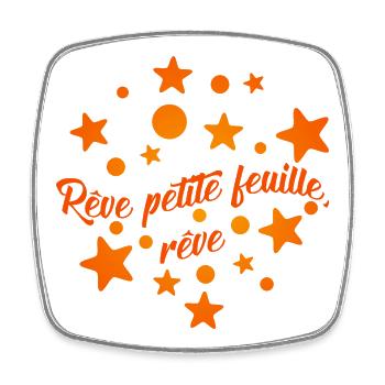 Dream... - Square fridge magnet - white - Front
