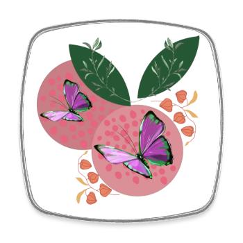 BUTTERFLY DREAMS - Magnet carré - blanc - Devant