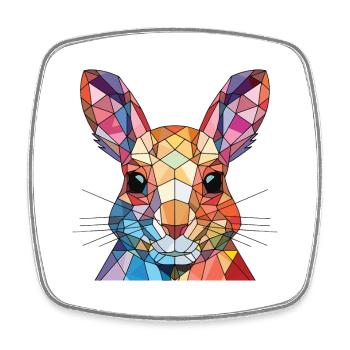 Eichhörnchen buntes Aquarell Tier Illustration - Viereckiger Kühlschrankmagnet - Weiß - Vorne