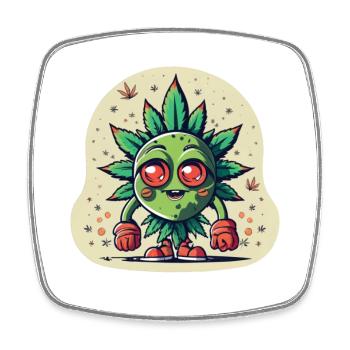 Broccoli Boy - Square fridge magnet - white - Front