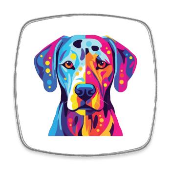 Dalmatiner Hund Buntes Aquarell Tier Karikatur - Viereckiger Kühlschrankmagnet - Weiß - Vorne