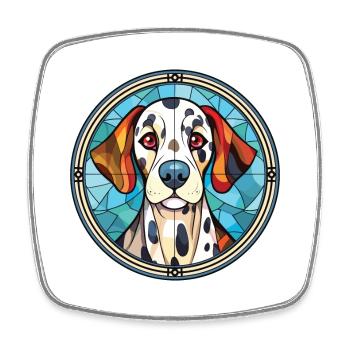 Dalmatiner Hund Buntes Aquarell Tier Karikatur - Viereckiger Kühlschrankmagnet - Weiß - Vorne
