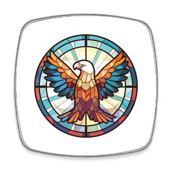 Adler buntes Aquarell Tier Haustier Illustration - Viereckiger Kühlschrankmagnet - Weiß - Vorne